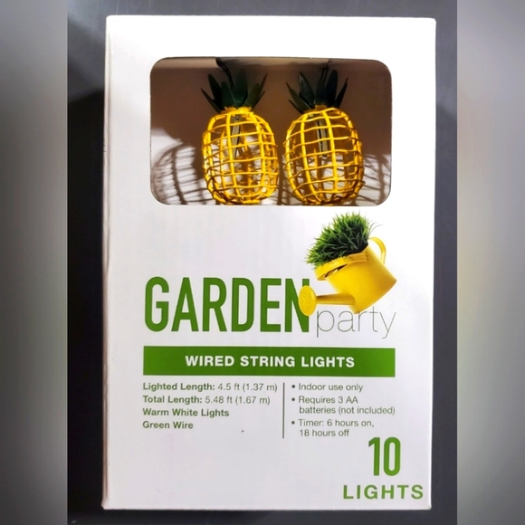 Pineapple Wired‎ String Lights 10 Lights - Picture 2 of 3